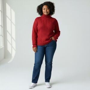 Croft & Barrow Cable Knit Turtleneck Sweater